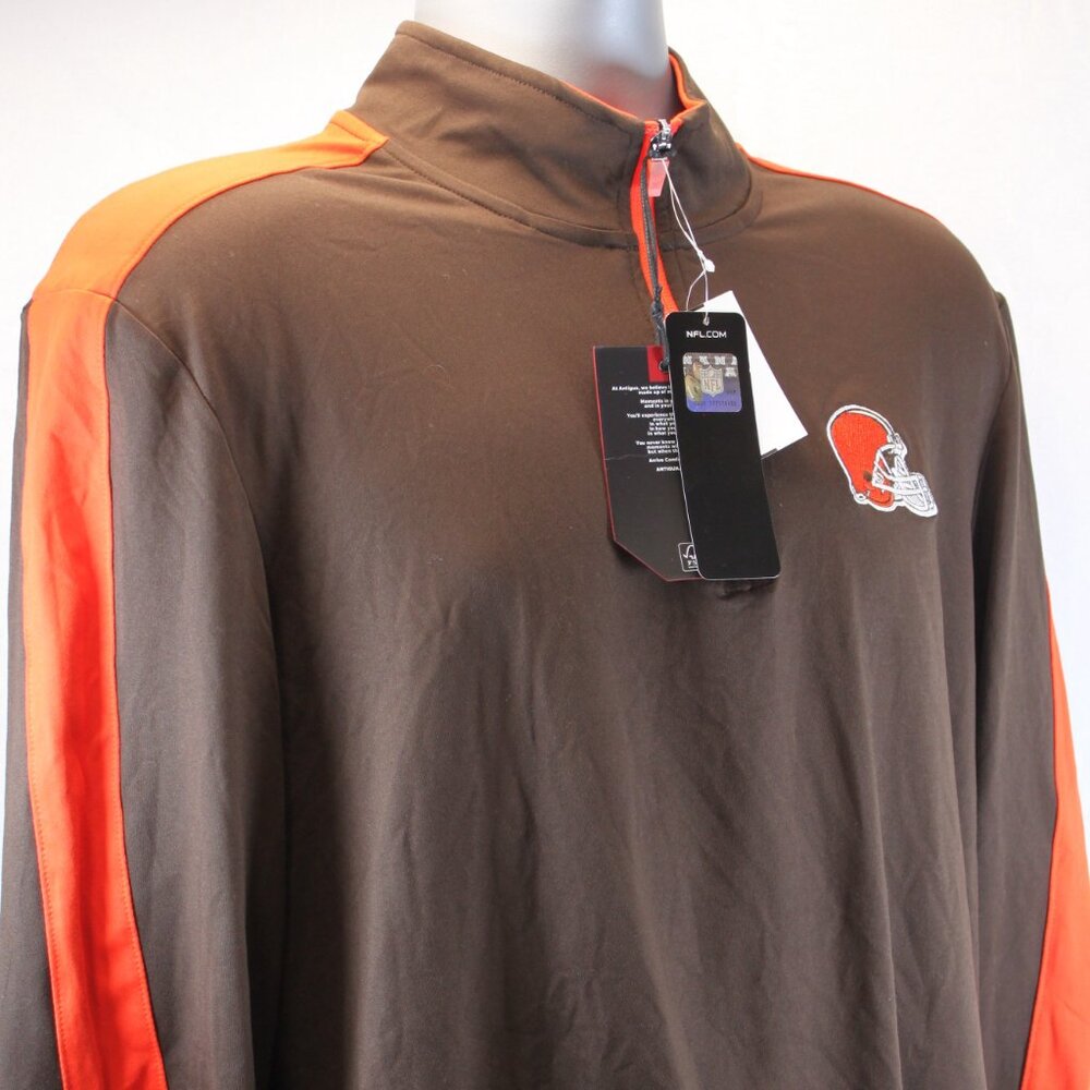 Cleveland Browns 1/4 Zip Long Sleeve Pullover Men's Large